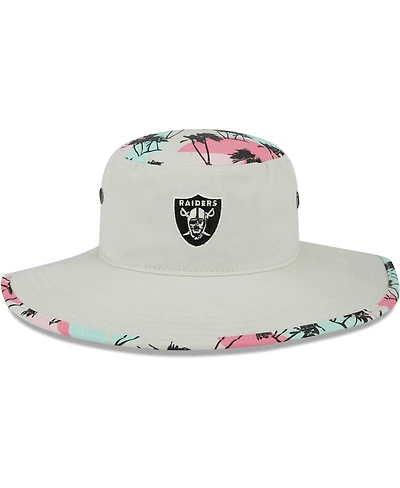 Men's New Era Khaki Las Vegas Raiders Retro Beachin' Bucket Hat