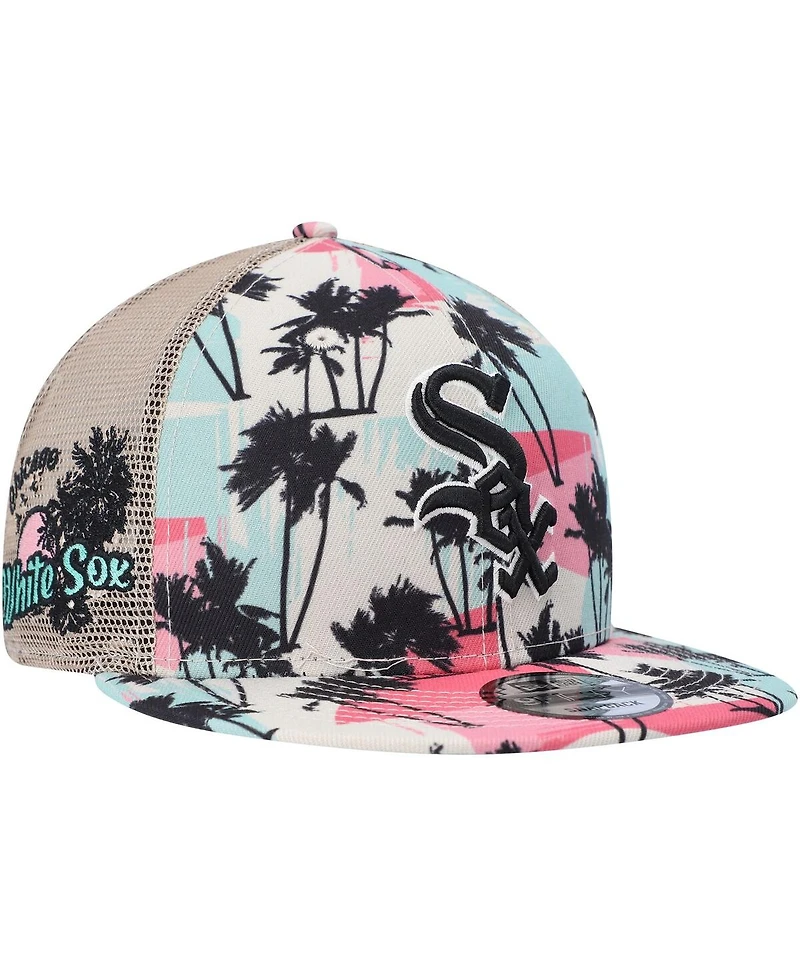 Men's New Era Natural Chicago White Sox Retro Beachin' Trucker 9FIFTY Snapback Hat