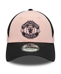 Men's New Era Pink, Black Manchester United 9FORTY Adjustable Hat