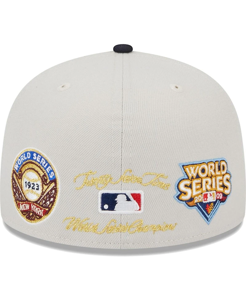 Men's New Era Gray, Navy New York Yankees World Class Back Patch 59FIFTY Fitted Hat