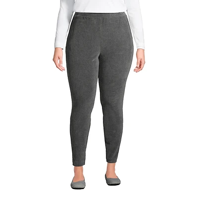 Lands' End Plus Sport Knit High Rise Corduroy Leggings