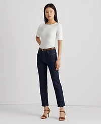 Lauren Ralph Petite Stretch Boatneck Top