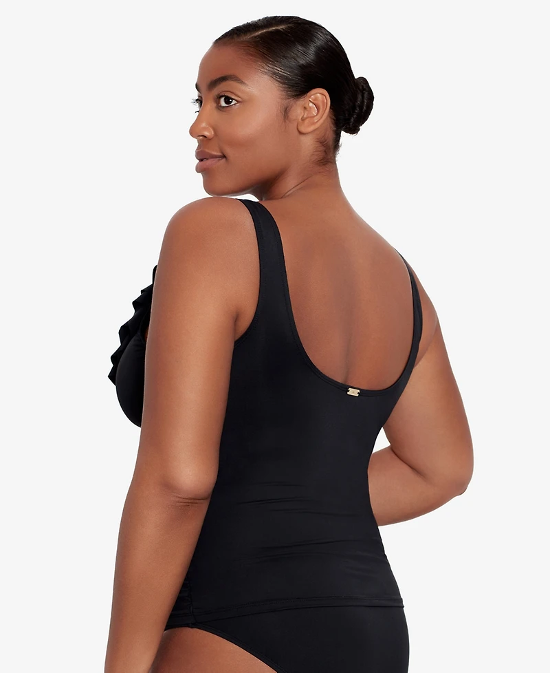 Lauren Ralph Lauren Beach Club Solid Ruffle Tankini Top