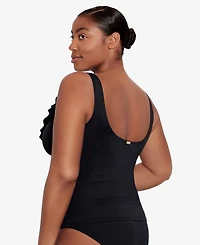 Lauren Ralph Lauren Beach Club Solid Ruffle Tankini Top