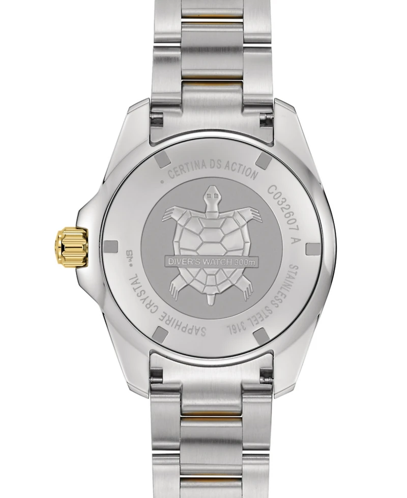 Certina Men's Swiss Automatic Ds Action Diver Two-Tone Stainless Steel Bracelet Watch 43mm