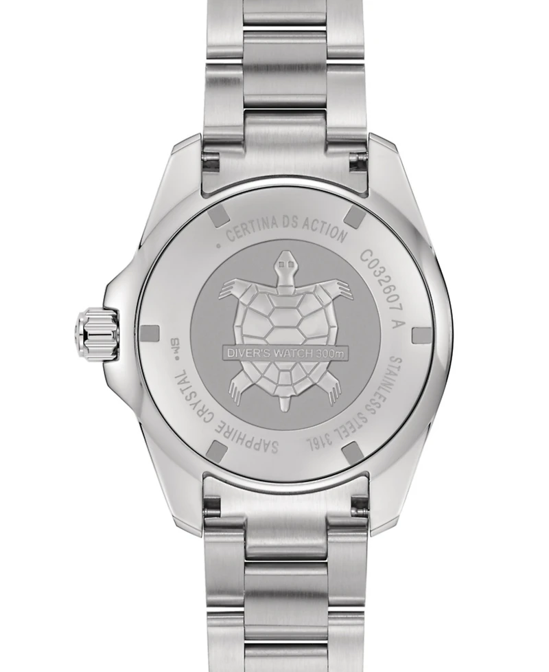 Certina Men's Swiss Automatic Ds Action Diver Stainless Steel Bracelet Watch 43mm