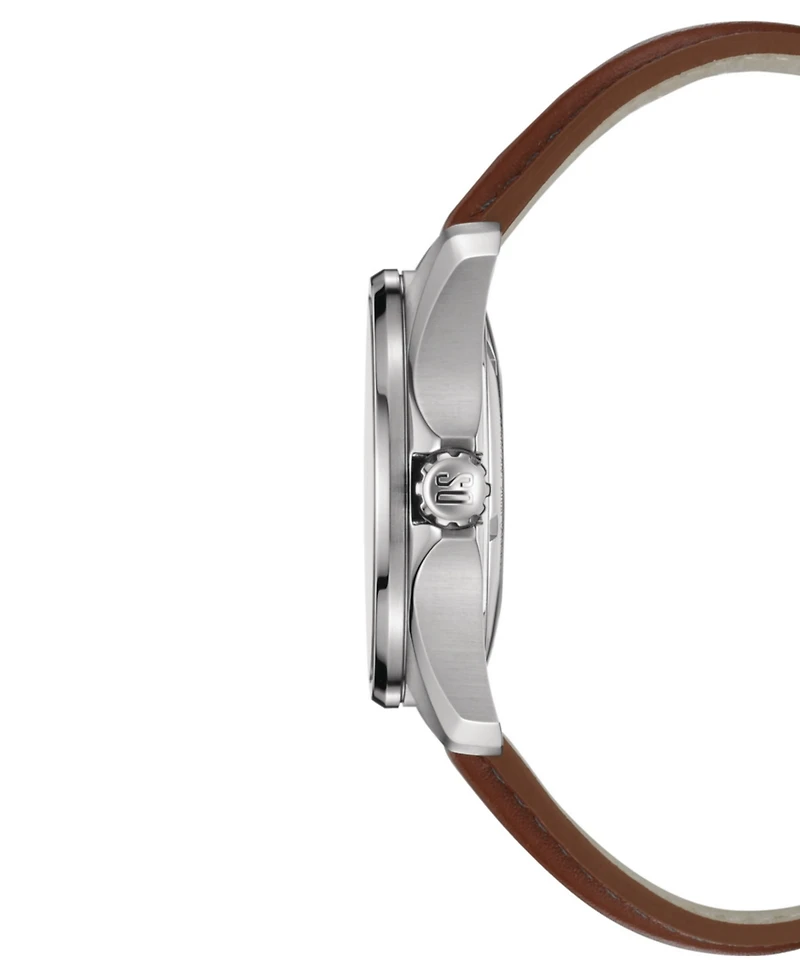 Certina Men's Swiss Automatic Ds Action Brown Leather Strap Watch 41mm