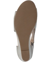 Journee Collection Women's Aretha Perforated Peep Toe Wedge Sandals