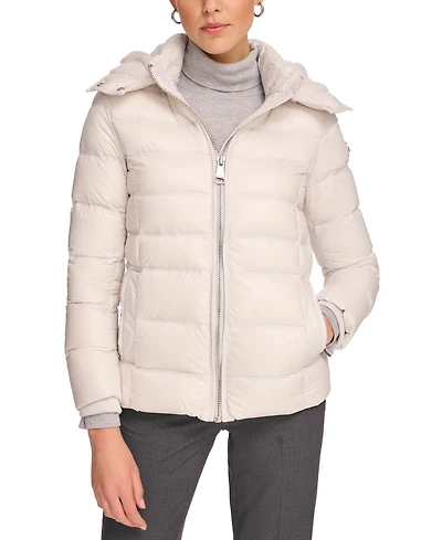 Calvin Klein Women's Shine Hooded Down Puffer Coat