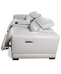 Closeout! Krofton 3-Pc. Beyond Leather Fabric Sofa with 2 Power Motion Recliners and 1 Console, Created for Macy's