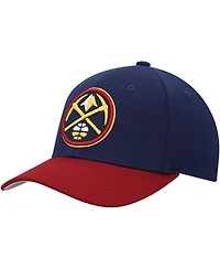 Men's Mitchell & Ness Navy, Red Denver Nuggets Mvp Team Two-Tone 2.0 Stretch-Snapback Hat