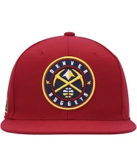 Men's Mitchell & Ness Red Denver Nuggets Side Core 2.0 Snapback Hat