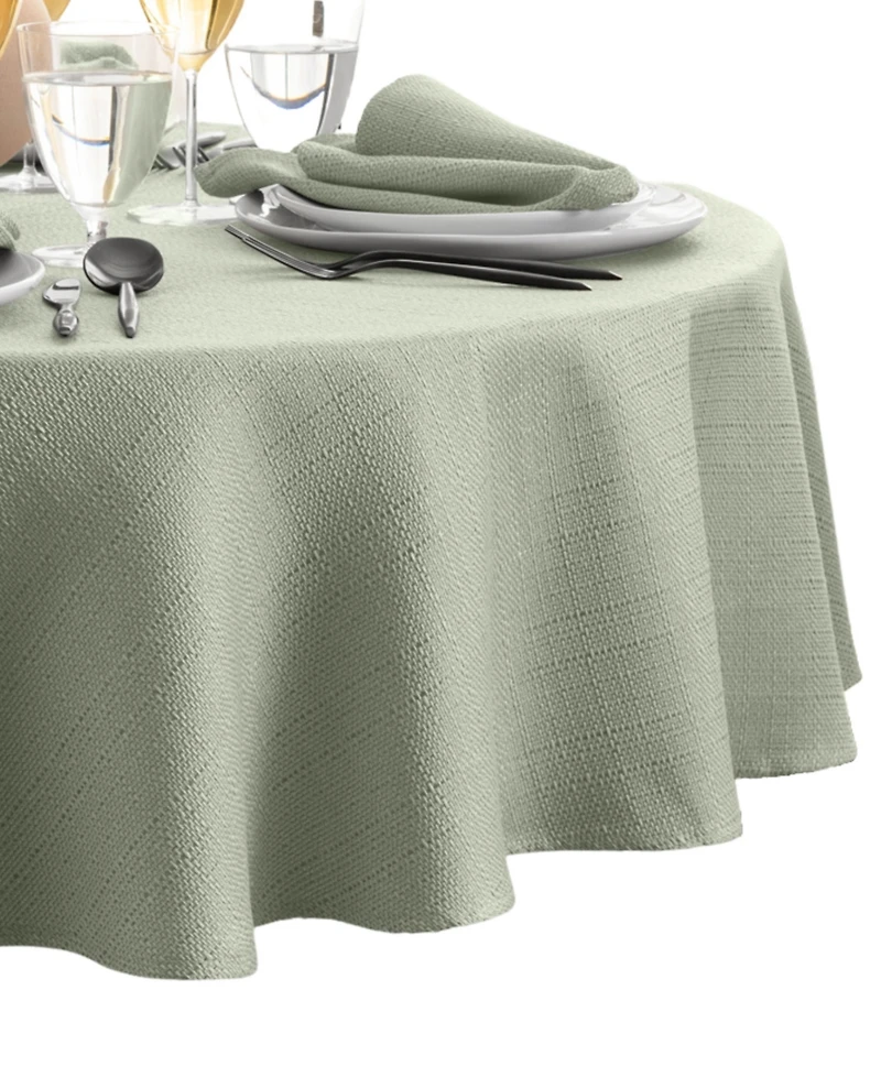 Laurel Solid Texture Water and Stain Resistant Tablecloth