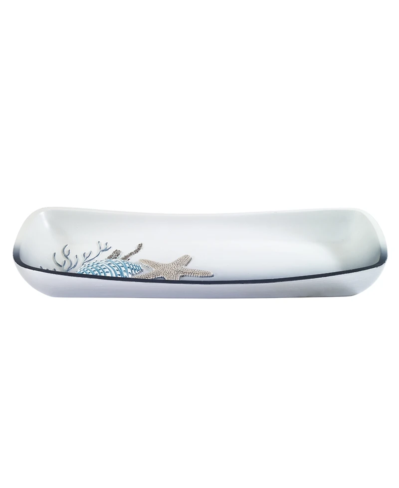 Avanti Blue Lagoon Ombre Seashells Bathroom Tray