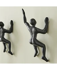 Danya B "Wall Climber" Cast Iron Decorative 2-Piece Wall Mount Hook Set