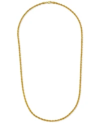 Sparkle Rope Link 24" Chain Necklace (3mm) in 14k Gold