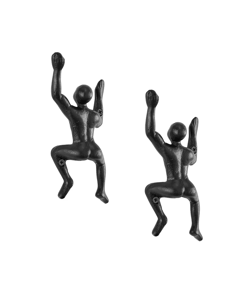 Danya B "Wall Climber" Cast Iron Decorative 2-Piece Wall Mount Hook Set