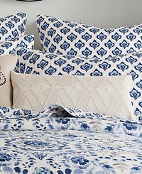 Levtex Lorrance Diamond Embroidered Decorative Pillow, 12" x 24"