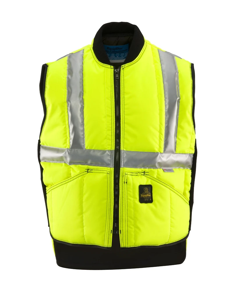 RefrigiWear Men's HiVis Iron-Tuff Vest - Extreme Cold Protection, High-Visibility, Water-Repellent, Durable Workwear
