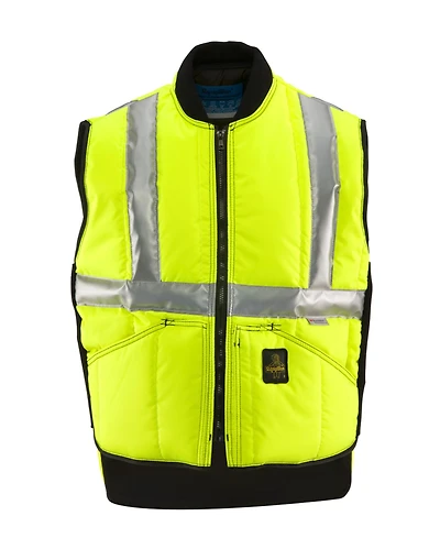 RefrigiWear Men's HiVis Iron-Tuff Vest - Extreme Cold Protection, High-Visibility, Water-Repellent, Durable Workwear