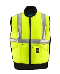 RefrigiWear Men's HiVis Iron-Tuff Vest - Extreme Cold Protection, High-Visibility, Water-Repellent, Durable Workwear