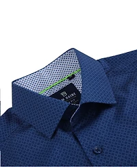 Tom Baine Men's Slim Fit Short Sleeve Performance Stretch Button Down Dress Shirt