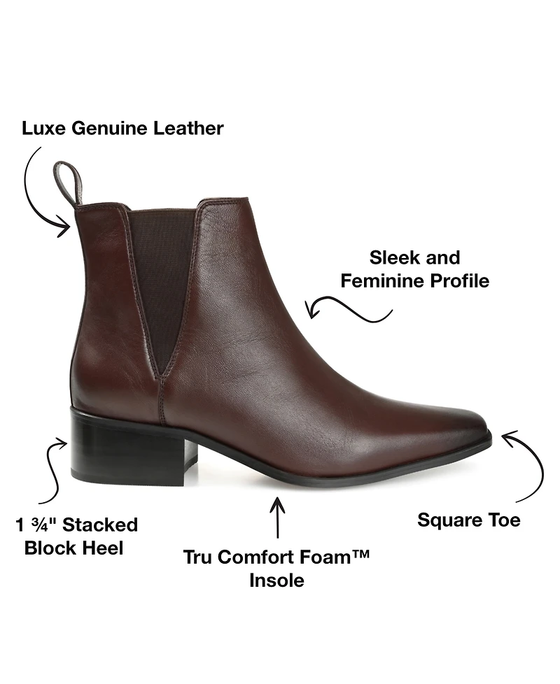 Journee Signature Women's Brooklee Block Heel Snip Toe Ankle Booties