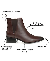 Journee Signature Women's Brooklee Block Heel Snip Toe Ankle Booties