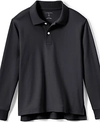 Lands' End Girls Long Sleeve Interlock Polo Shirt