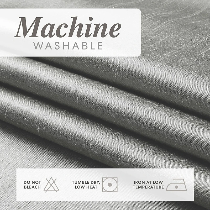 GoodGram Montauk Accents 2 Pack Ultra Luxurious Faux Silk Sheer Grommet Top Curtain Panels