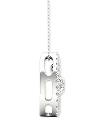 Diamond Orbital Halo Teardrop Pendant Necklace (1/4 ct. t.w.) in 10k White Gold, 16" + 2" extender