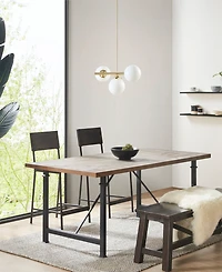 Ink+Ivy Aurelia 3-Light Chandelier with Frosted Glass Globe Bulbs