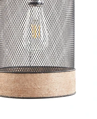 Ink+Ivy Orion Natural Rope and Metal Mesh Cylinder Pendant Lamp