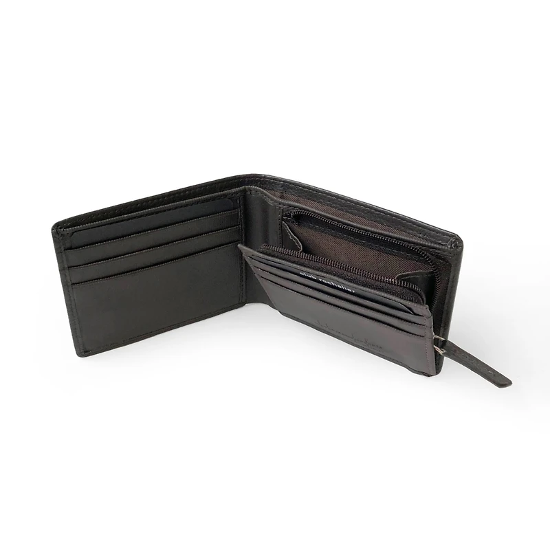 Club Rochelier Men's Slim Wallet with Zippered Pocket
