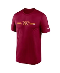 Men's Nike Burgundy Washington Commanders Horizontal Lockup Legend T-shirt