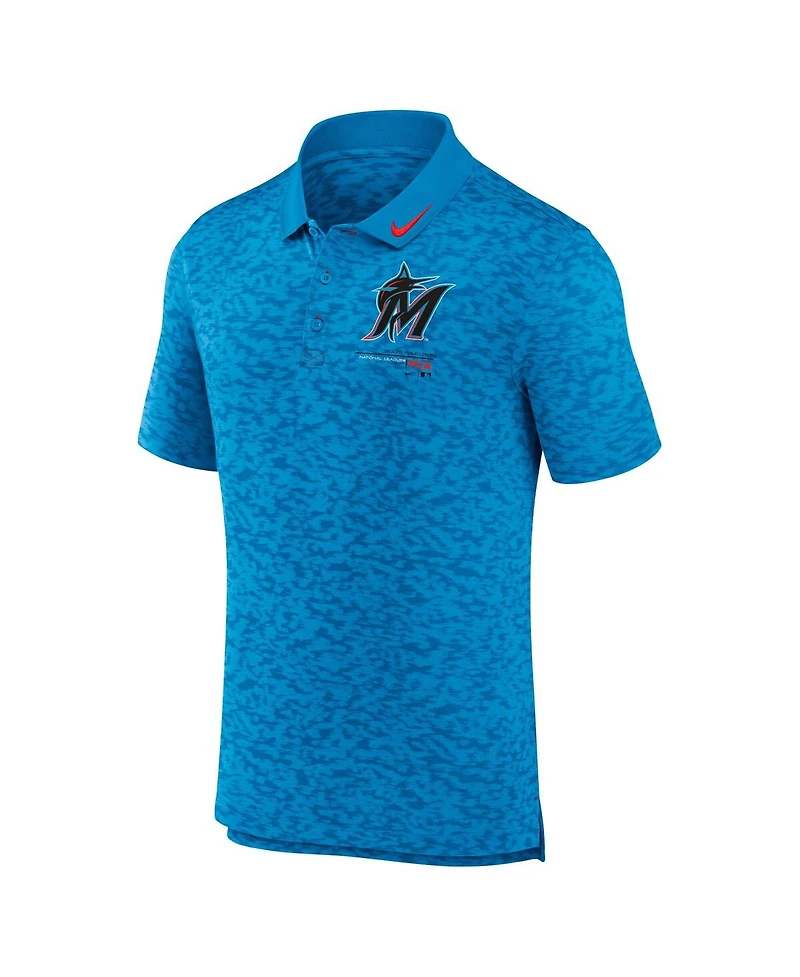 Men's Nike Blue Miami Marlins Next Level Performance Polo Shirt