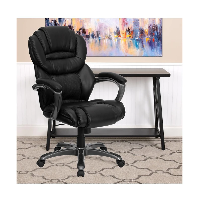 Emma+Oliver High Back Executive Swivel Ergonomic Office Chair With Accent Layered Seat/Back