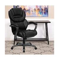 Emma+Oliver High Back Executive Swivel Ergonomic Office Chair With Accent Layered Seat/Back