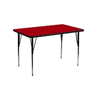 Emma+Oliver 30X48 Rectangle Laminate Adjustable Activity Table