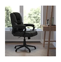 Emma+Oliver Big & Tall 400 Lb. Rated Leathersoft Office Chair - Desk