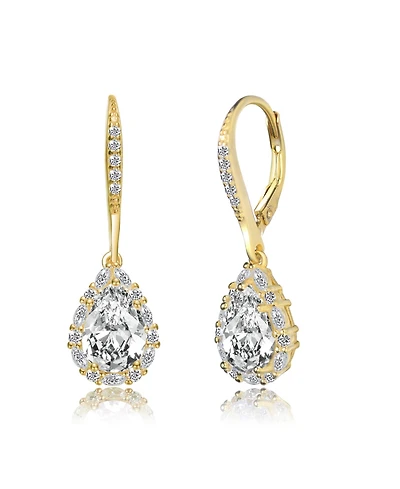 Elegant Sterling Silver Drop Earrings with Regular Lever Backs