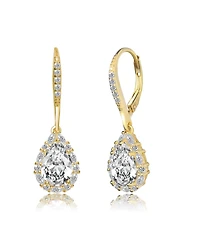 Elegant Sterling Silver Drop Earrings with Regular Lever Backs