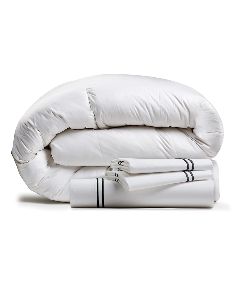 Ella Jayne Luxury 4 Piece Down Comforter with Duvet Cover Set