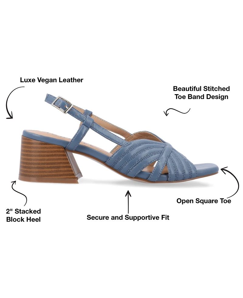 Journee Collection Women's Kirsi Square Toe Sandals