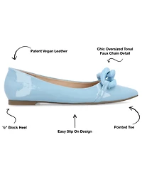 Journee Collection Women's Clareene Chain Pointed Toe Flats