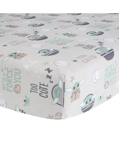 Lambs & Ivy Baby Star Wars Cozy Friends Yoda/Grogu Fitted Crib Sheet