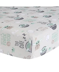 Lambs & Ivy Baby Star Wars Cozy Friends Yoda/Grogu Fitted Crib Sheet