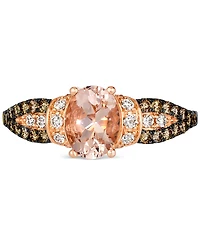 Le Vian Peach Morganite (7/8 ct. t.w.) & Diamond (1/2 ct. t.w.) Ring in 14k Rose Gold