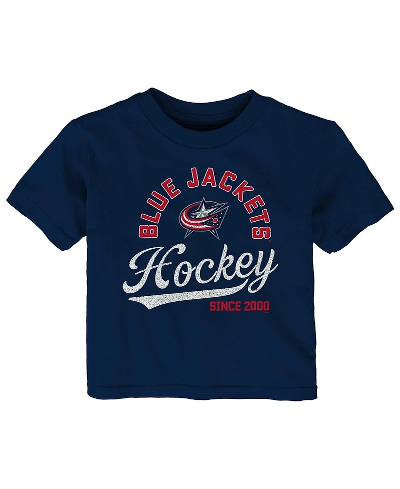Infant Boys and Girls Navy Columbus Blue Jackets Take The Lead T-shirt