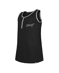 Big Girls New Era Black Chicago White Sox Henley Tank Top